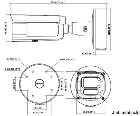 KAMERA WANDALOODPORNA IP DS-2CD2686G2H-IZS(2.8-12MM)(EF) DarkFighter, 4K UHD Hikvision