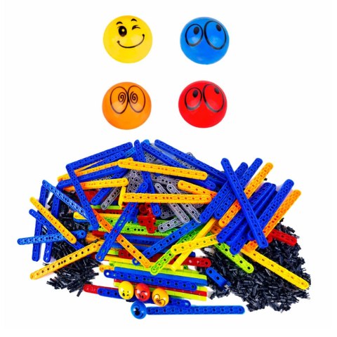 Klocki Konstrukcyjne Edukacyjne Tor Zjeżdżalnia Dla Kulek Kolorowy 550 el.