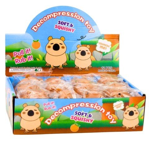 Gniotek Antystresowy Kapibara Miękki Squishy Brązowa 7 cm