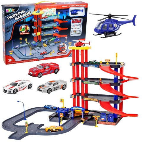 Parking Wielopoziomowy 4 Poziomy Z Windą Helikopter Autka 70 el.