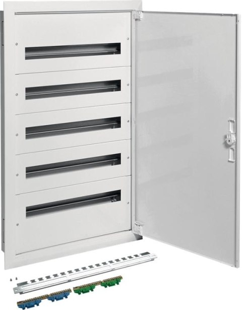 Rozdzielnica podtynkowa z zaciskami PE/N 5R/120M (5x24) I kl. IP40 Hager FW524FT