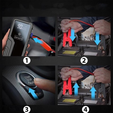 Booster Jump Starter 6400 mAh Powerbank Samochodowy Zenwire CY16