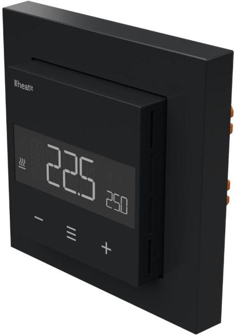 Termostat Heatit WiFi6 Black Matt Wi-Fi Thermostat 3600W 16A
