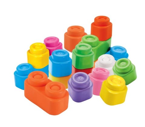 Clemmy Kolorowy Zestaw Woreczek 20 Miękkich Klocków Clementoni 17877