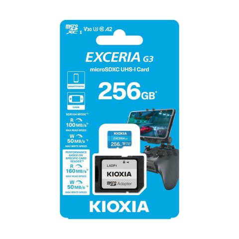 Karta pamięci microSD 256 GB UHS-I U1 Kioxia z adapterem