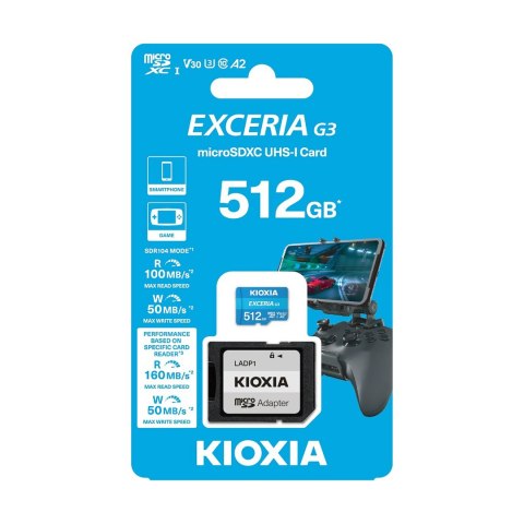 Karta pamięci microSD 512 GB UHS-I U1 Kioxia z adapterem