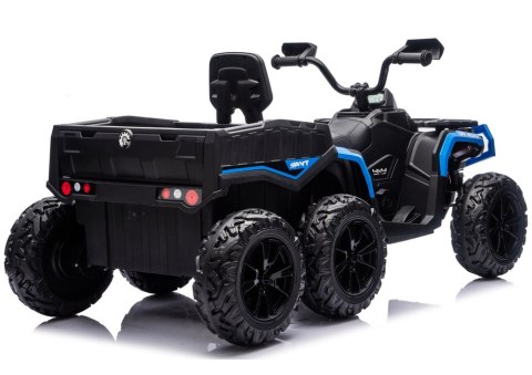 Quad Na Akumulator ATV 6 Kół Z Przyczepką JC606 24V 4x4 Niebieski