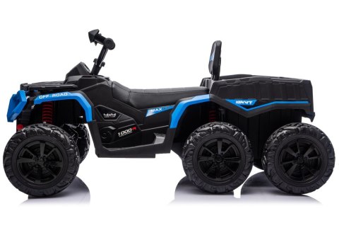 Quad Na Akumulator ATV 6 Kół Z Przyczepką JC606 24V 4x4 Niebieski