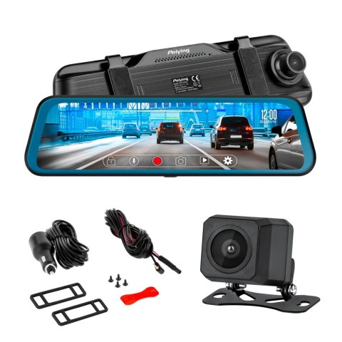 Lusterko samochodowe Peiying Basic z rejestratorem i kamerą cofania L200 4K