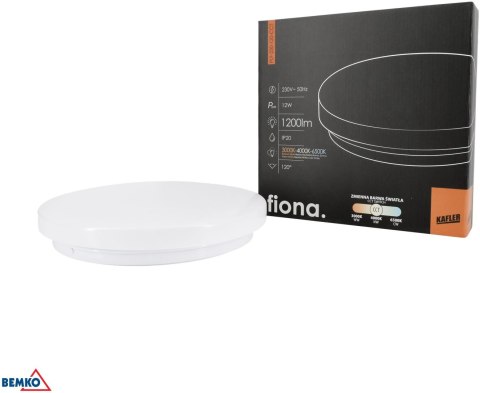 Plafoniera LED FIONA 12W 3000/4000/6500K 1200LM IP20 biała