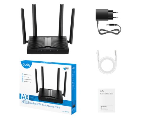 ROUTER AP3000D Wi-Fi 6 2.4 GHz, 5 GHz 574 Mb/s + 2402 Mb/s CUDY
