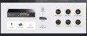 SWITCH POE GS1010PS2 8-PORTOWY + 2X UPLINK + 2X SFP CUDY