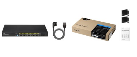 SWITCH POE GS1026PS2 24-PORTOWY SFP CUDY