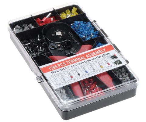 ZACISKACZ + ZESTAW TULEJEK KABLOWYCH HT-HSC8 DELTA TOOLS