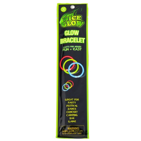Bransoletki Opaski Fluorescencyjne Świecące W Ciemności Neon Stick 3 szt.