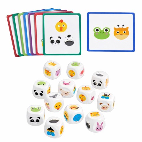 Gra Edukacyjna Dla Dzieci Dopasuj Zwierzątka Kostki Drewniane Karty