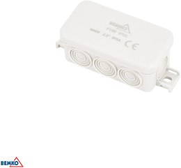 PUSZKA INSTALACYJNA NATYNKOWA 85x45x37MM IP55 8P JASNOSZARA E04-PI08-IP55