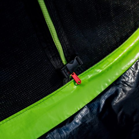 Trampolina Ogrodowa LEAN Z Siatką Wewnętrzną Czarno-Zielona 366CM 12FT