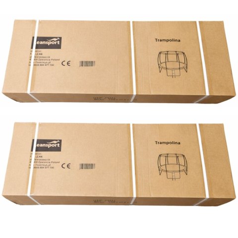 Trampolina Ogrodowa LEAN Z Siatką Wewnętrzną Czarno-Zielona 366CM 12FT