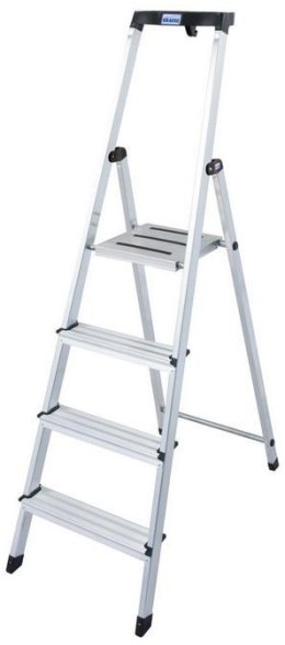 Drabina aluminiowa jednostronna Krause SAFETY 1x4 z półką 126320