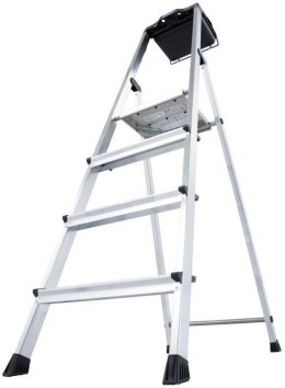 Drabina aluminiowa jednostronna Krause SECURY MultiGrip 1x4 z półką 126528