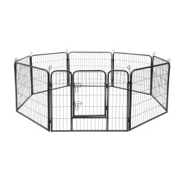 Modułowy kojec dla psa, stalowa zagroda, rozmiar S, 8 paneli 80x60 cm , REBEL ANIMALS