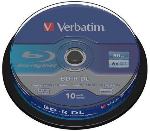 Płyty Blu-Ray Verbatim BD-R DL 50GB Cake (10szt.)