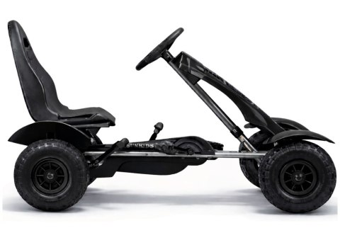 Sportowy Gokart Na Pedały F618 Pomowane Koła Obciążenie 50kg Czarny