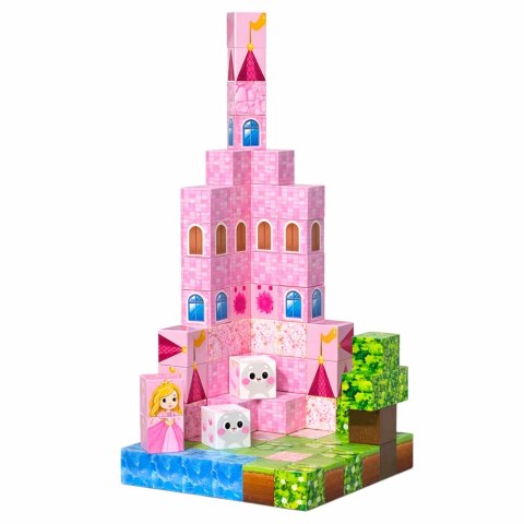 Klocki Magnetyczne Konstrukcyjne Piksele Sześciany Zamek Księżniczki 96 el.