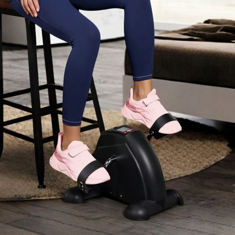 Mini Rowerek Treningowy Rotor Rehabilitacyjny 2w1 Wyświetlacz LCD Czarny