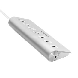 HUB (rozdzielacz) USB 3.0 7 portowy Rebel