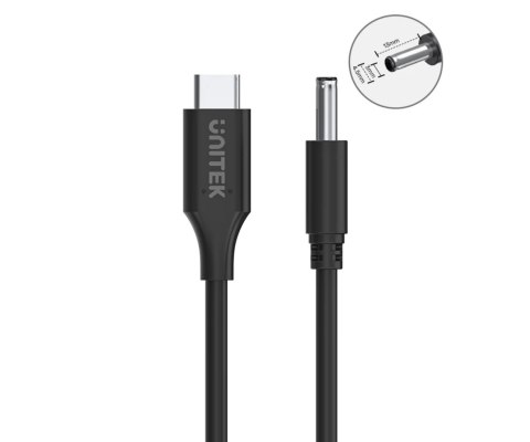 KABEL ZASILAJĄCY C14120BK-1.8M DC Jack 4.5 x 3.0 / USB-C 1.8 m UNITEK