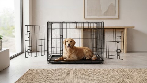 Metalowa klatka dla psa, kojec, rozmiar XXL 107x71x78 cm , REBEL ANIMALS