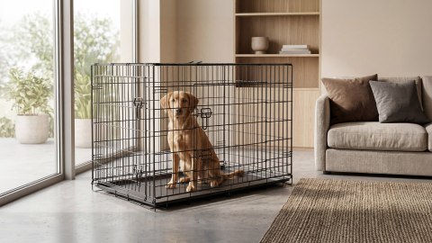 Metalowa klatka dla psa, kojec, rozmiar XXXL 122x76x83 cm , REBEL ANIMALS