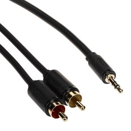 PRZEWÓD C19025BK01 2 x CINCH / Jack TRS 3.5 mm 15 m UNITEK