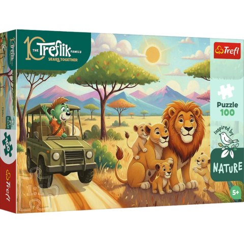 Puzzle - 100 - Lwy - Rodzina Treflików - Inspired By Nature - Trefl 16593