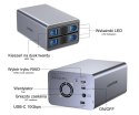 OBUDOWA RAID DO DYSKÓW S1308C01-EU 2 X SATA 2.5 / 3.5 " 40 TB - 10 Gbps UNITEK