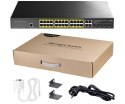 ZARZĄDZALNY SWITCH POE+ GS2028PS4-300W 24-PORTOWY SFP CUDY