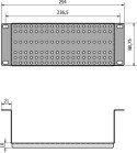 Adapter montażowy RACK 10" 2U z otworowaniem cofnięty ATTE ADD-RACK10-2U2
