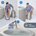 Spa ogrodowe, basen pompowany, hydromasaż AVENLI NICE 6 osobowe 204x70 silver