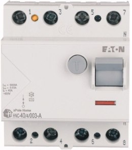 EATON WYŁĄCZNIK RÓŻNICOWOPRĄDOWY 40A 4P 4M 30MA A 6KA