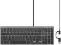 Klawiatura przewodowa Unitek SlimTap USB-C/USB-A