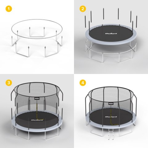 Trampolina Rebel Active PRO 14ft/427 cm, siatka, drabinka