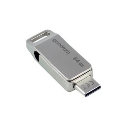 Pendrive Goodram USB + USB C 64GB srebrny