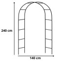 Pergola Ogrodowa Metalowa Na Rośliny Podpora Do Pnączy Łuk 240x140 cm
