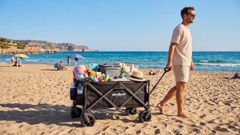 Wózek turystyczny, plażowy, składany do wewnątrz, 150L, 100kg, Rebel Active