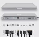 HUB ADAPTER USB-C 12w1 Stacja Dokująca 2x HDMI 4K ETHERNET RJ45 USB 3.0 BYL-2211