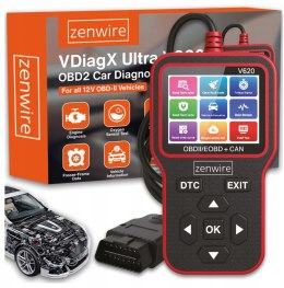 Interfejs Tester Skaner Diagnostyczny OBD2 ELM327 CAN Zenwire V620