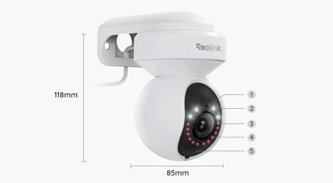 Kamera IP Reolink E Series E560P 8MP PoE biała