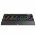 Klawiatura przewodowa Rampage Simula RGB Makro czarna z podstawką